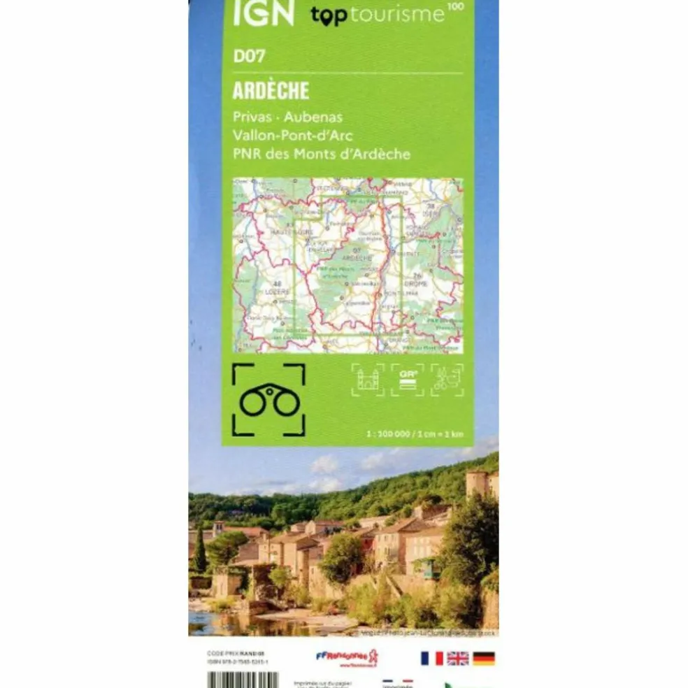 7 ARDÈCHE PRIVAS - Straßenkarte