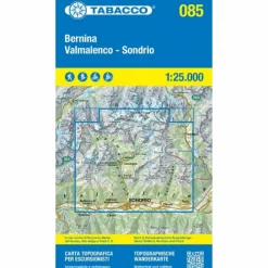 085 BERNINA - VALMALENCO - SONDRIO - Wanderkarte