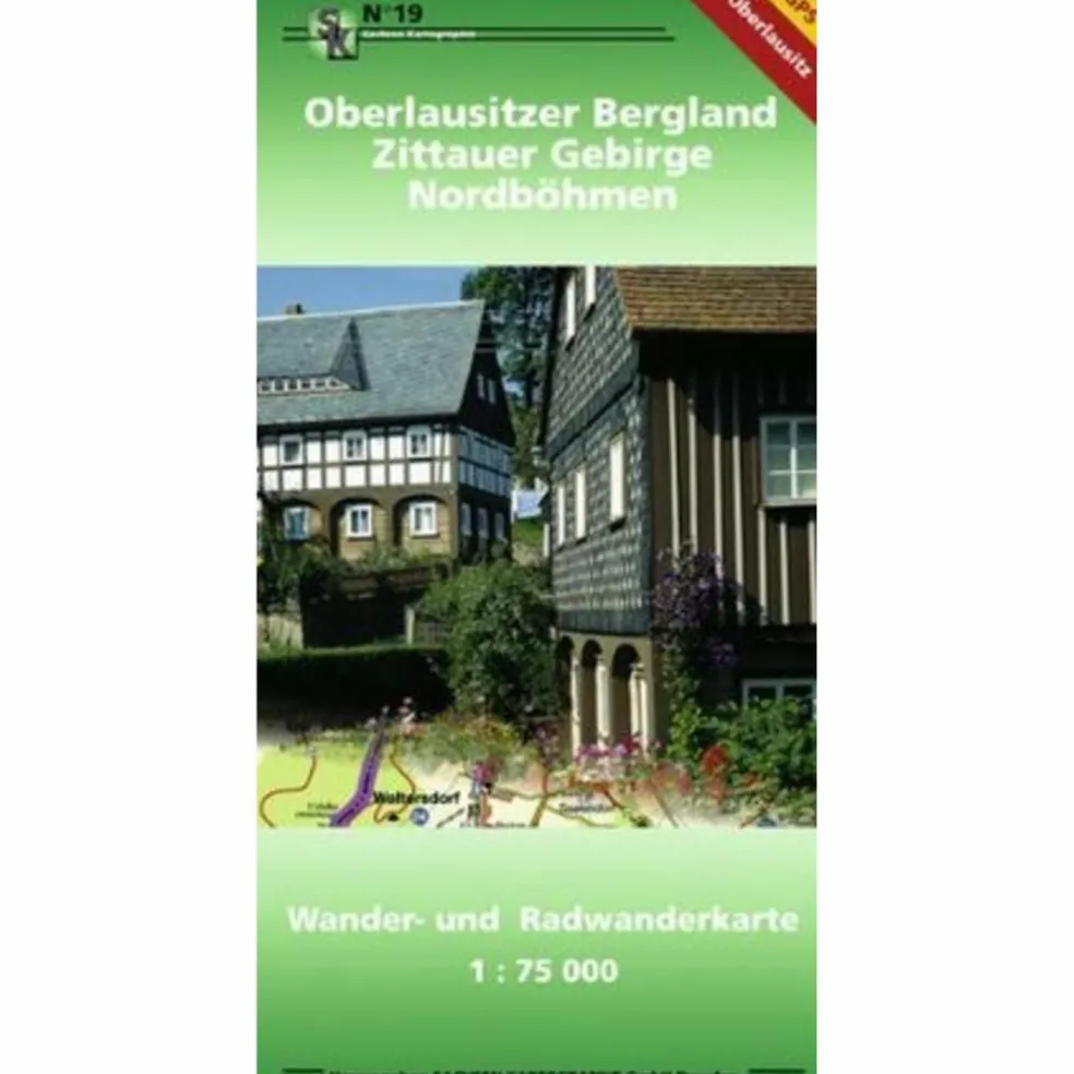 19 OBERLAUSITZER BERGLAND ZITTAUER GEBIRGE NORDBÖHMEN - Wanderkarte