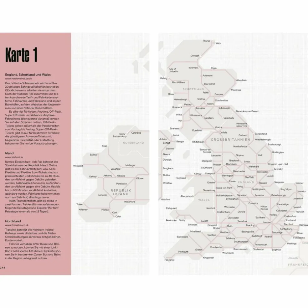 50 ZUGREISEN DURCH EUROPA - Reiseführer