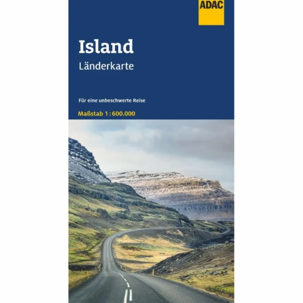 ADAC LÄNDERKARTE ISLAND 1:600.000 - Straßenkarte
