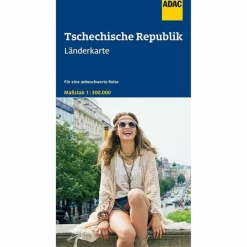 ADAC LÄNDERKARTE TSCHECHISCHE REPUBLIK 1:300 000 - Straßenkarte