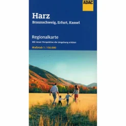 ADAC REGIONALKARTE BLATT 8 HARZ, BRAUNSCHWEIG, ERFURT, KASS - Straßenkarte