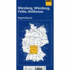 ADAC REGIONALKARTE BLATT 12 NÜRNBERG, WÜRZBURG, FULDA, HEILB - Straßenkarte