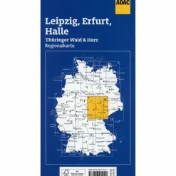 ADAC REGIONALKARTE BLATT 9 LEIPZIG, ERFURT, HALLE  1:150 000 - Straßenkarte