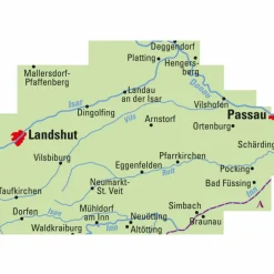 ADFC REGIONALKARTE NIEDERBAYERN MIT TOURENVORSCHLÄGEN - Fahrradkarte