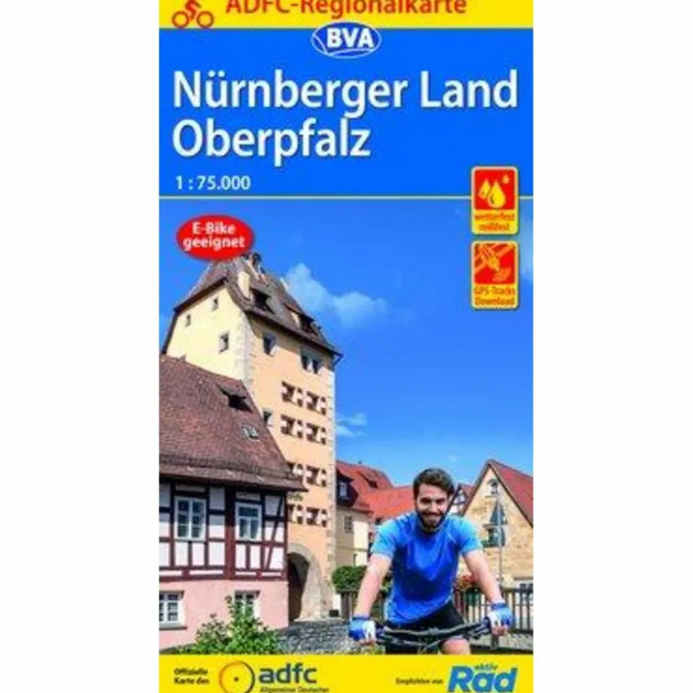 ADFC REGIONALKARTE NÜRNBERGER LAND/ OBERPFALZ, 1:75.000 - Fahrradkarte