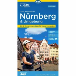ADFC REGIONALKARTE NÜRNBERG & UMGEBUNG MIT TOURENVORSCHLÄGEN - Fahrradkarte