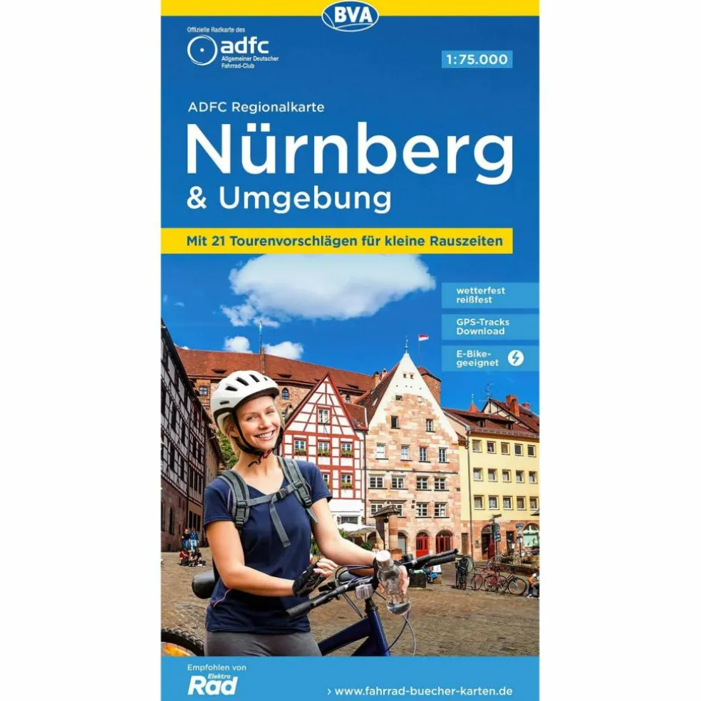 ADFC REGIONALKARTE NÜRNBERG & UMGEBUNG MIT TOURENVORSCHLÄGEN - Fahrradkarte