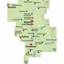 ADFC TRAUMHAFTE E-BIKE-TOUREN IM OBERPFÄLZER WALD, 1:75.000
