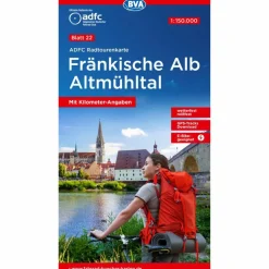 ADFC-RADTOURENKARTE 22 FRÄNKISCHE ALB ALTMÜHLTAL 1:150.000 - Fahrradkarte