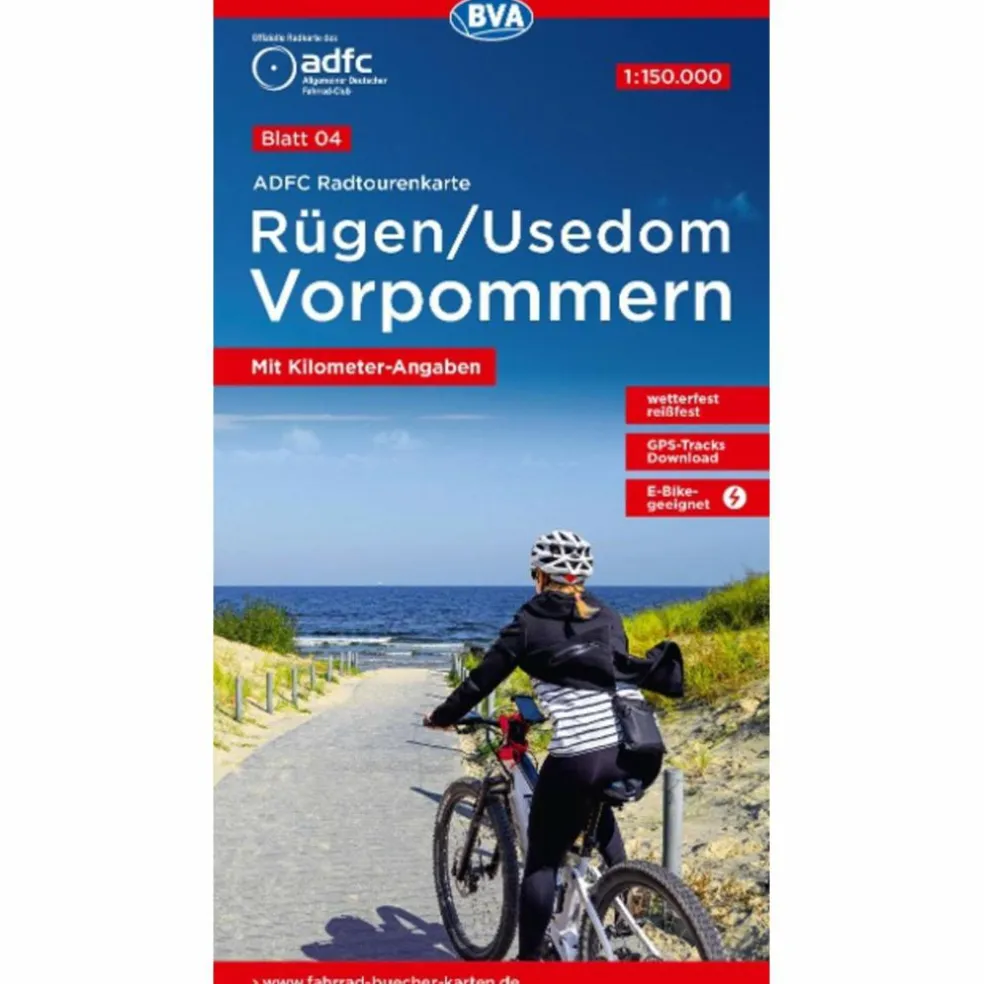 ADFC-RADTOURENKARTE 4 RÜGEN/USEDOM VORPOMMERN 1:150.000 - Fahrradkarte