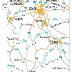ADFC-RADTOURENKARTE 15 RHEINLAND /EIFEL 1:150.000 - Fahrradkarte