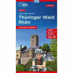 ADFC-RADTOURENKARTE 17 THÜRINGER WALD RHÖN 1:150.000 - Fahrradkarte