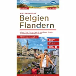 ADFC-RADTOURENKARTE BEL 1 BELGIEN FLANDERN 1:150.000 - Fahrradkarte