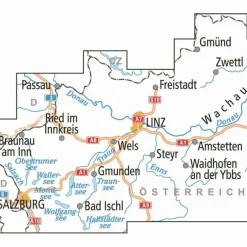 ADFC-RADTOURENKARTE ÖS1 ÖSTERREICH DONAUTAL SALZBURG - Fahrradkarte