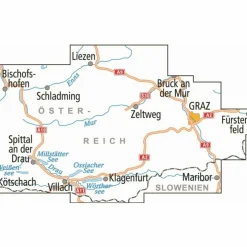 ADFC-RADTOURENKARTE ÖS3 ÖSTERREICH STEIERMARK KÄRNTEN - Fahrradkarte