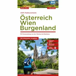 ADFC-RADTOURENKARTE ÖS2 ÖSTERREICH WIEN BURGENLAND 1:150:000 - Fahrradkarte