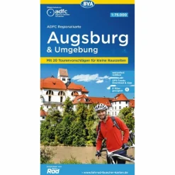 ADFC-REGIONALKARTE AUGSBURG UND UMGEBUNG, 1:75.000 - Fahrradkarte