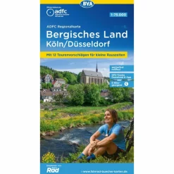 ADFC-REGIONALKARTE BERGISCHES LAND KÖLN/DÜSSELDORF 1:75.000 - Fahrradkarte
