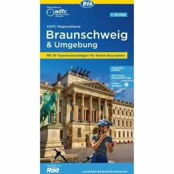 ADFC-REGIONALKARTE BRAUNSCHWEIG UND UMGEBUNG, 1:75.000 - Fahrradkarte