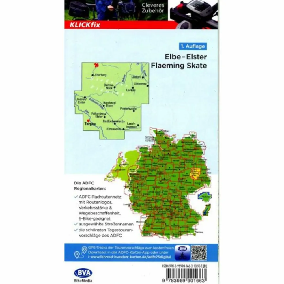 ADFC-REGIONALKARTE ELBE-ELSTER-FLAEMING SKATE - Fahrradkarte