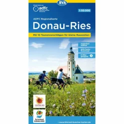 ADFC-REGIONALKARTE FERIENLAND DONAU-RIES / GEOPARK RIES - Fahrradkarte