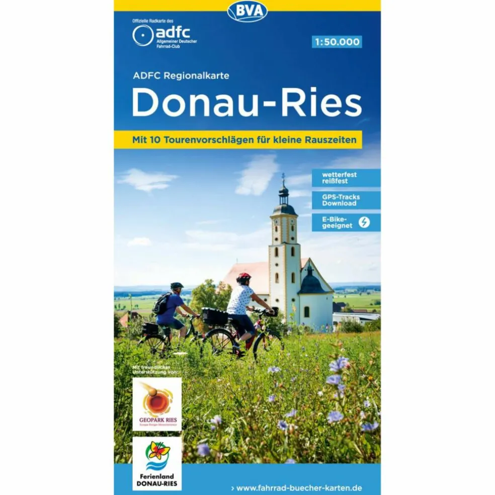ADFC-REGIONALKARTE FERIENLAND DONAU-RIES / GEOPARK RIES - Fahrradkarte