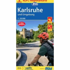 ADFC-REGIONALKARTE KARLSRUHE UND UMGEBUNG,1:50.000 - Fahrradkarte