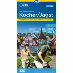 ADFC-REGIONALKARTE KOCHER/ JAGST, 1:75.000 - Fahrradkarte