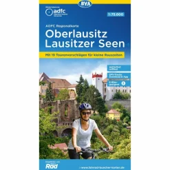 ADFC-REGIONALKARTE OBERLAUSITZ - LAUSITZER SEEN, 1:75.000 - Fahrradkarte
