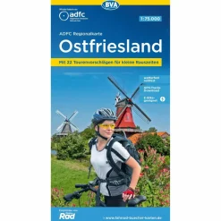 ADFC-REGIONALKARTE OSTFRIESLAND, 1:75.000 - Fahrradkarte