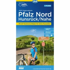 ADFC-REGIONALKARTE PFALZ NORD/ HUNSRÜCK/ NAHE, 1:75.000 - Fahrradkarte