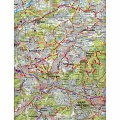 ADFC-REGIONALKARTE SAARLAND, 1:75.000, REIß- UND WETTERFEST - Fahrradkarte
