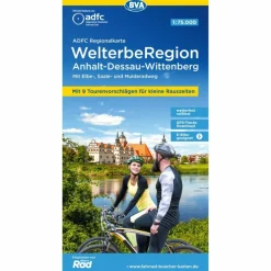 ADFC-REGIONALKARTE WELTERBEREGION ANHALT - DESSAU - Fahrradkarte