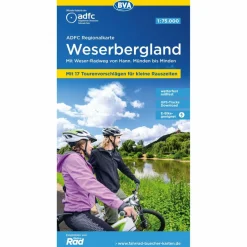 ADFC-REGIONALKARTE WESERBERGLAND, 1:75.000 - Fahrradkarte