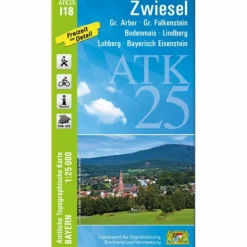 ATK25-I18 ZWIESEL (AMTLICHE TOPOGRAPHISCHE KARTE 1:25000) - Wanderkarte