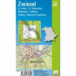 ATK25-I18 ZWIESEL (AMTLICHE TOPOGRAPHISCHE KARTE 1:25000) - Wanderkarte