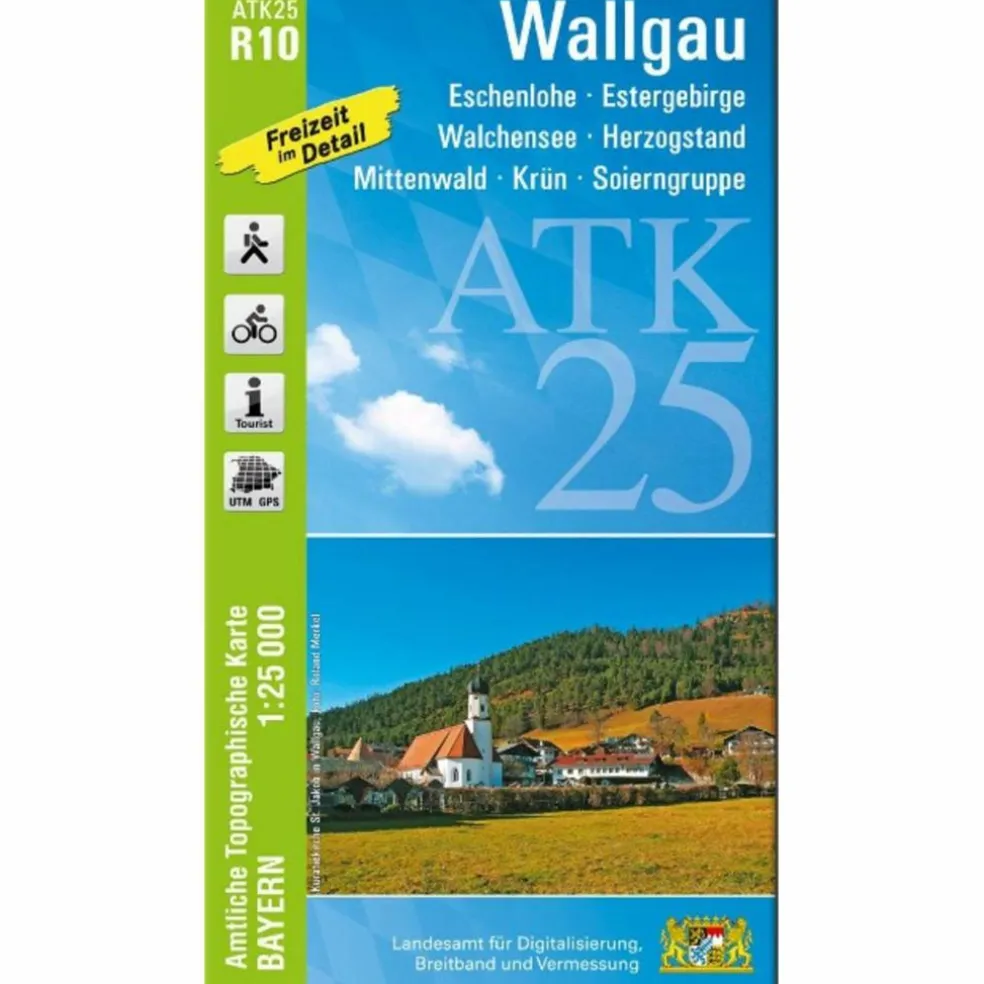 ATK25-R10 WALLGAU (AMTLICHE TOPOGRAPHISCHE KARTE 1:25000) - Wanderkarte