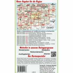 AUE, SCHNEEBERG LICHTENSTEIN UND UMGEBUNG - Wanderkarte