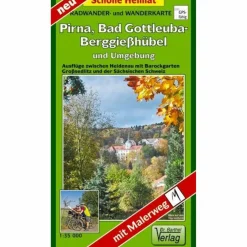 BAD GOTTLEUBA-BERGGIEßHÜBEL, PIRNA - Wanderkarte