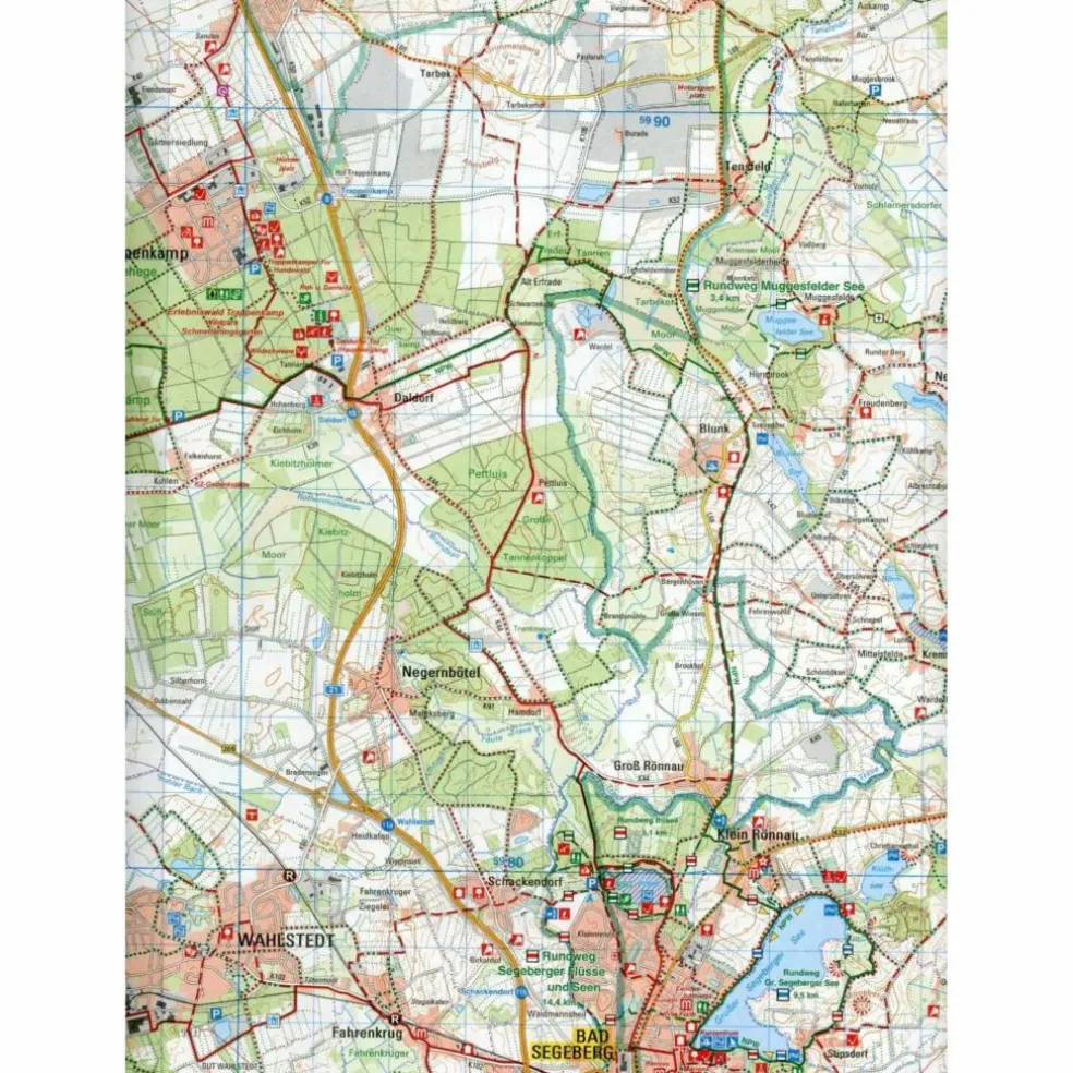 BAD SEGEBERG - LÜBECK 1 : 50 000 - Wanderkarte