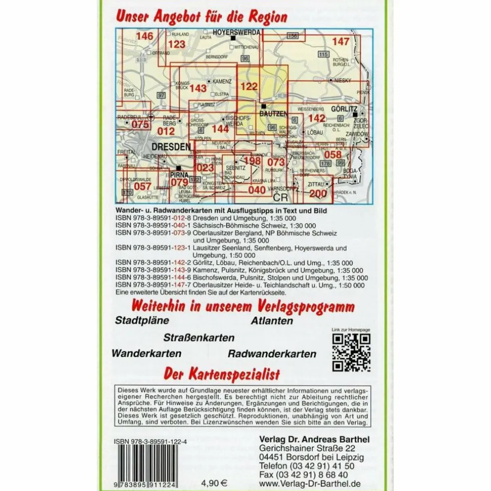 BAUTZEN UND UMGEBUNG 1 : 35 000 - Wanderkarte