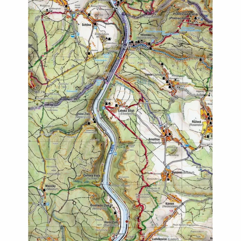 BÖHMISCHE SCHWEIZ - Wanderkarte