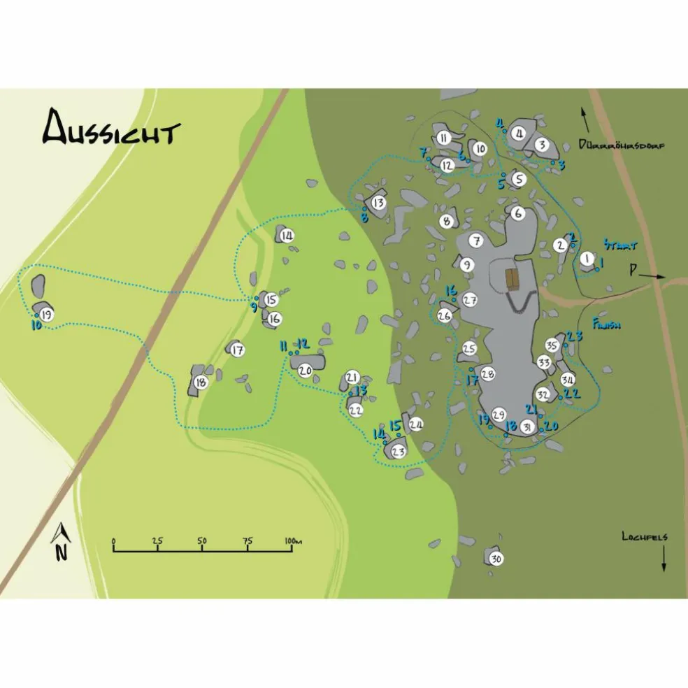 BOULDERING BREITER STEIN - Kletterführer