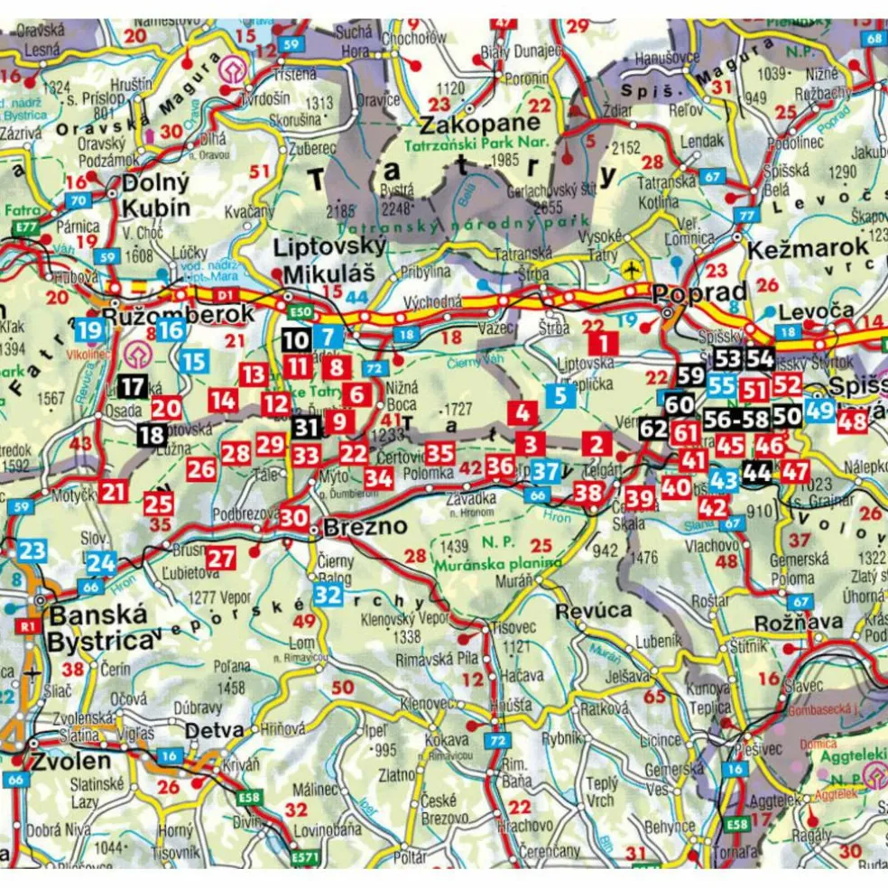 BVR NIEDERE TATRA UND SLOWAKISCHES PARADIES - Wanderführer