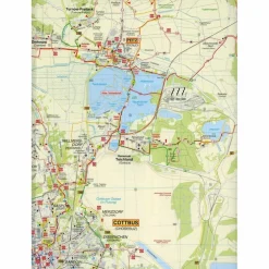 COTTBUS, PEITZER TEICHE UND UMGEBUNG - Wanderkarte