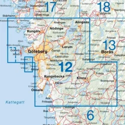 CYKELKARTAN BLAD 12 VÄSTERGÖTLAND/GÖTEBORG 1:90000 - Fahrradkarte
