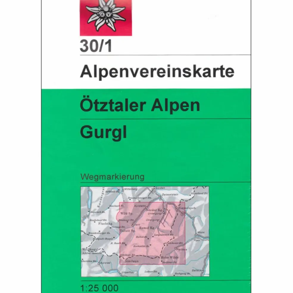 DAV 30/1 WEG ÖTZTALER ALPEN GURGL - Wanderkarte