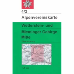 DAV 4/2 WETTERSTEIN/MIEMINGER MITTE 1:25.000 - Wanderkarte